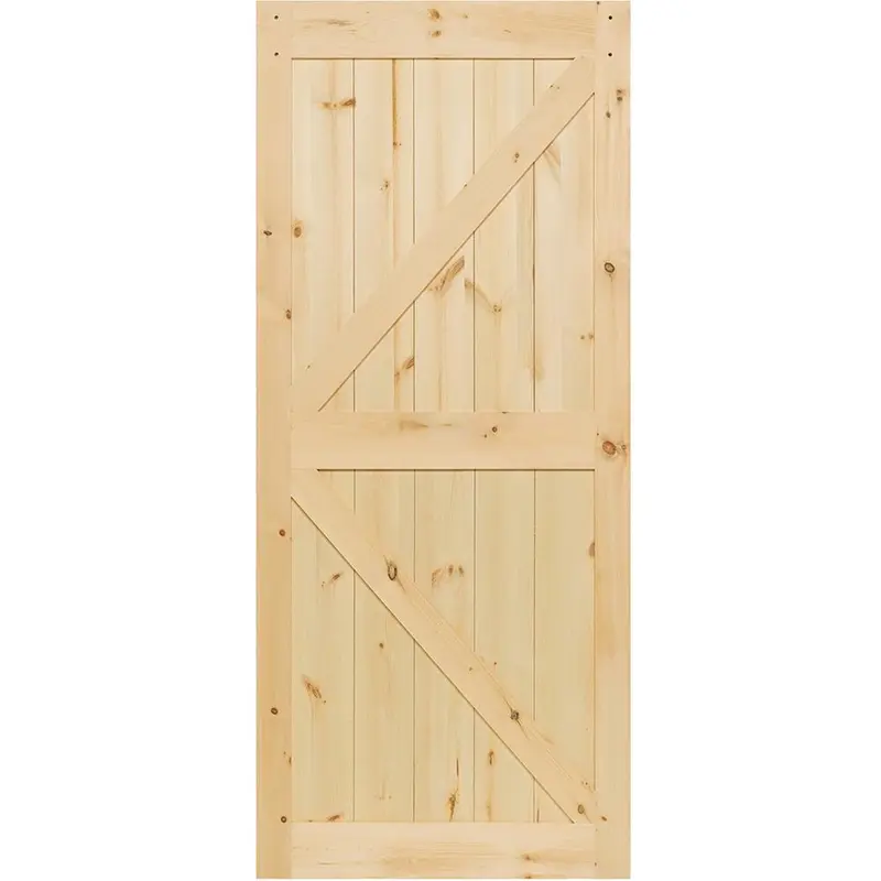 36 in. x 83.5 in. K-Bar Solid Core Pine Unfinished Interior Barn Door Slab47 / each