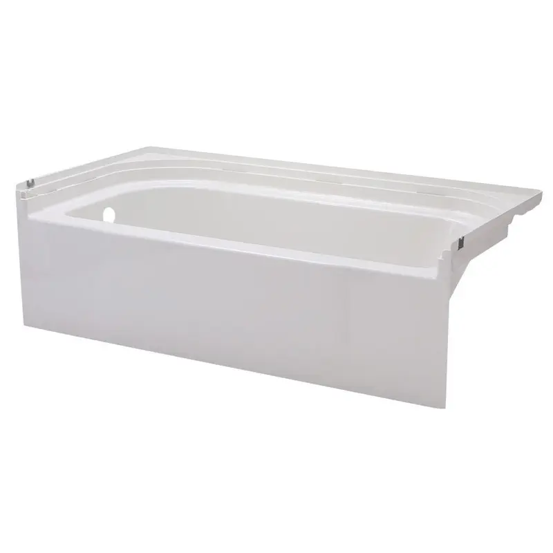 Accord 5 ft. Left Drain Rectangular Alcove Soaking Tub in WhiteWhite / Right / 176.5
