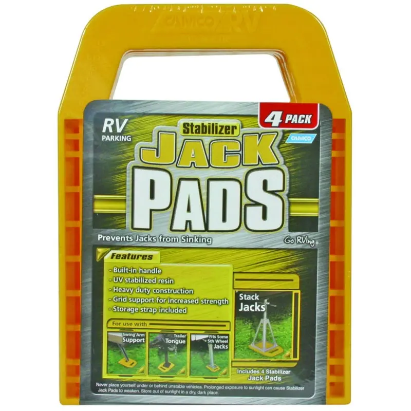 Camco 44595 Stabilizer Jack Pad, Resin, Yellow