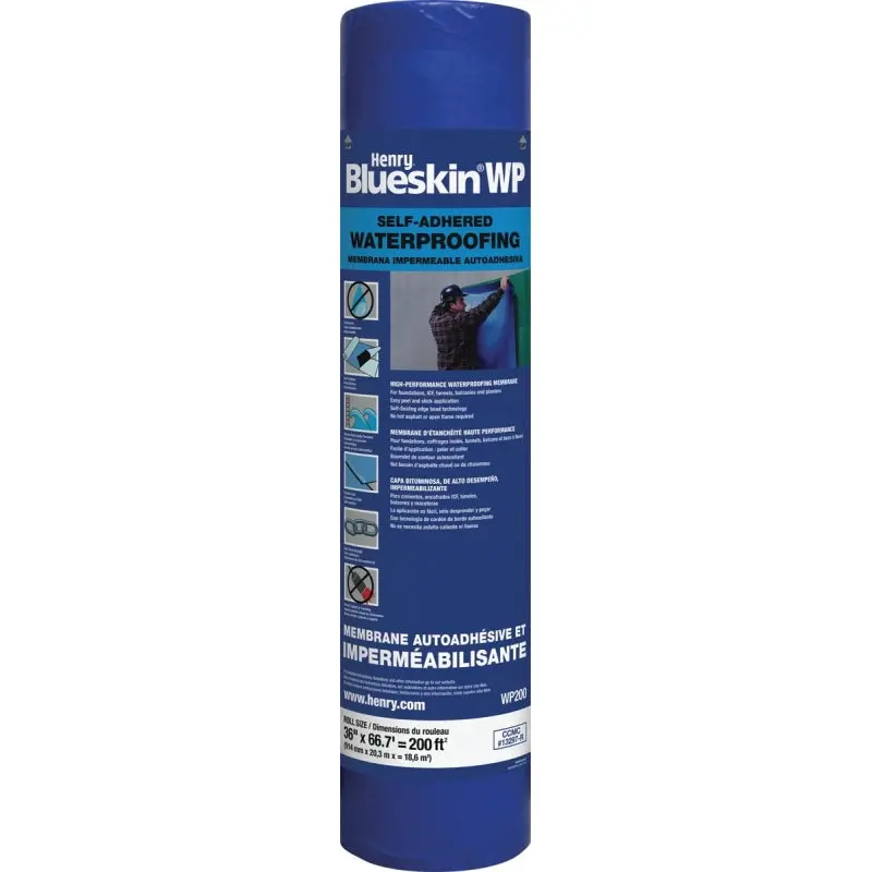 Henry HEWPB200937 Self-Adhesive Waterproofing Membrane, 200 sq-ft Coverage Area