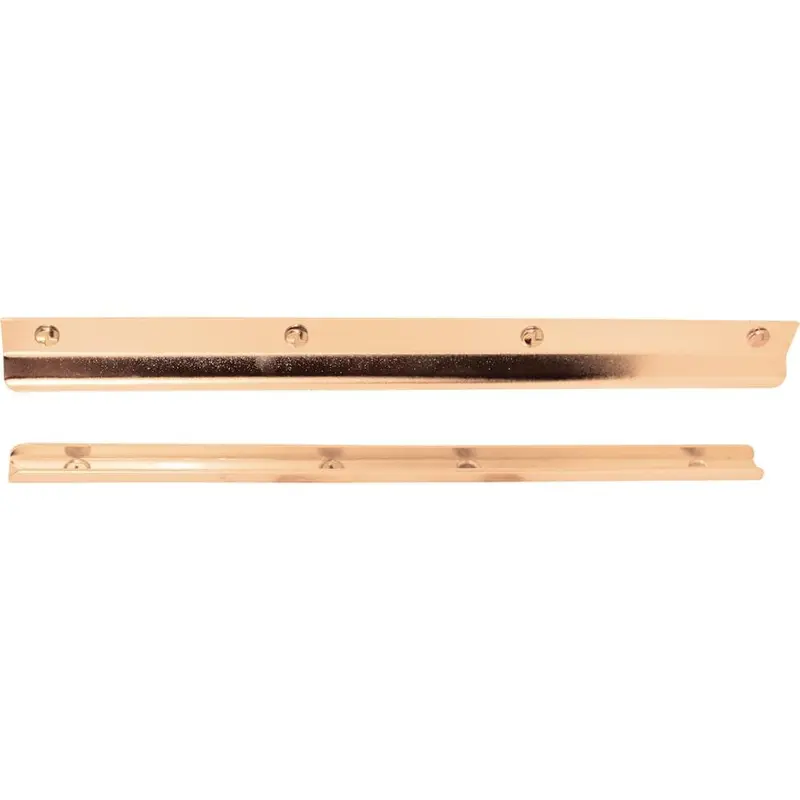 12 in. Bright Brass Steel Constructed Latch Shield, For Swing-In Doors (1-set)