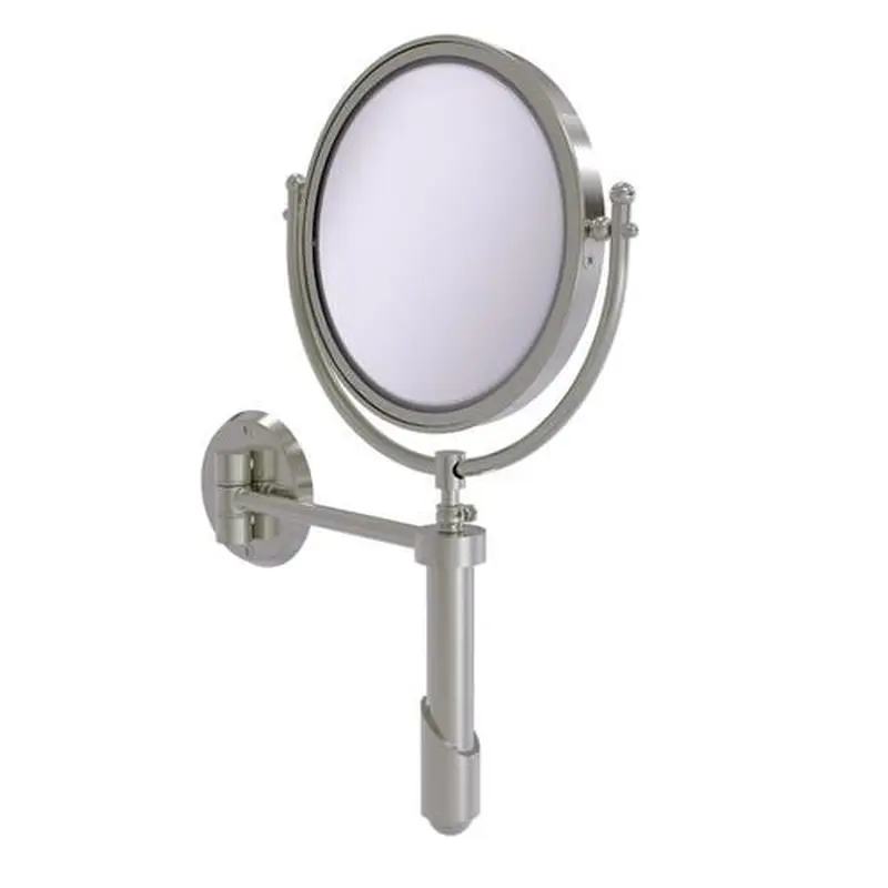 Allied Brass Soho 8-in x 15-in Satin Nickel Double-Sided Magnifying Wall-Mounted Vanity Mirror