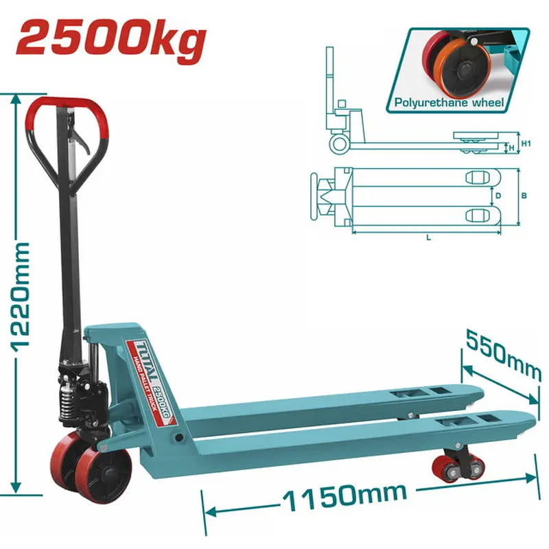 TOTAL KAND PALLET TRUCK 2.500Kg (THT301251)