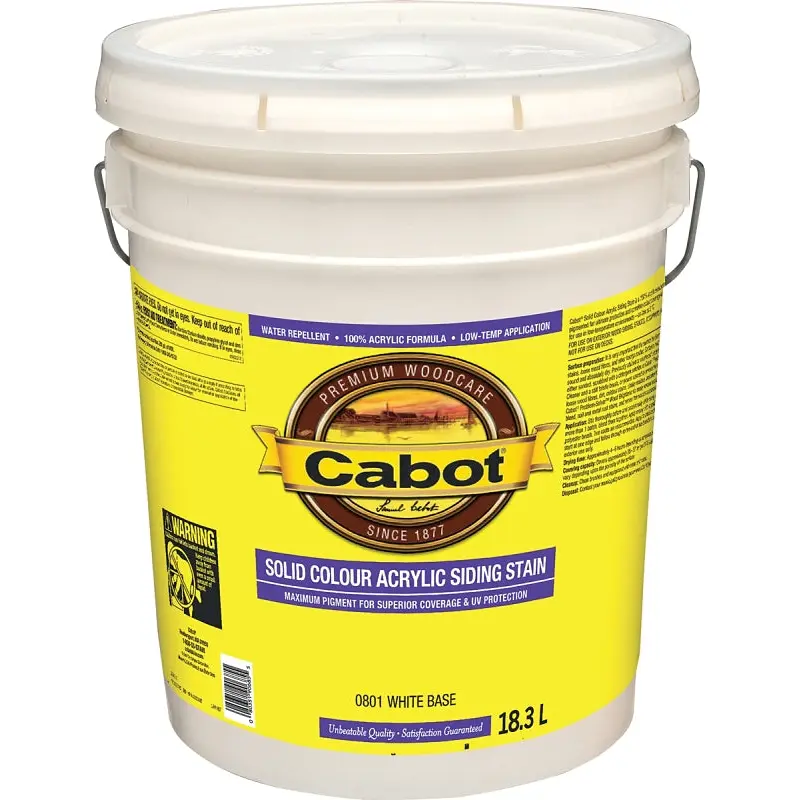 Cabot 800 Series 0801C Siding Stain, White, Liquid
