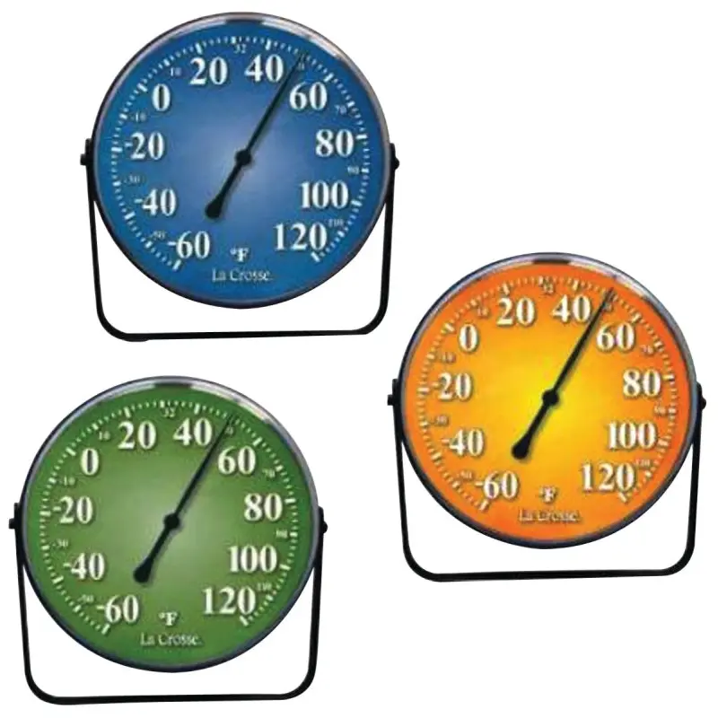 La Crosse 104-1512 Variety Pack Thermometer, 5 in Display, -60 to 120 deg F, Metal Casing