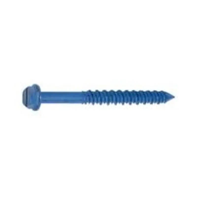 Cobra Anchors CobraTap 684C Concrete Screw, 1/4 in Dia, 3-1/4 in L, 425 lb, Steel, Cobra-Coated, 100/BX