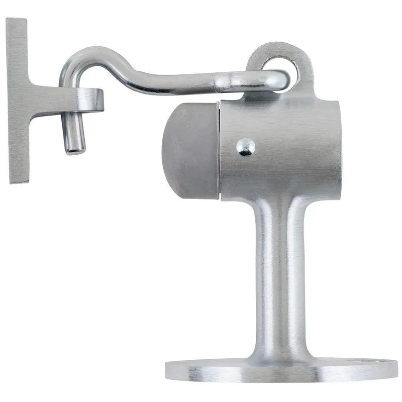3-5/8 in. Satin Chrome Floor Stop with Holder1.5 / each