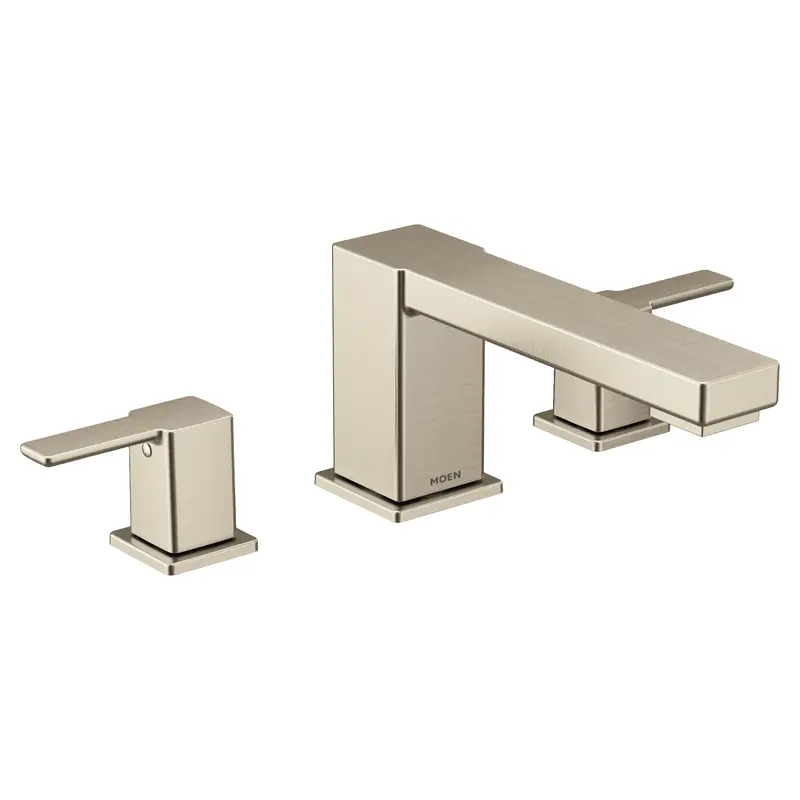 90 Degree Chrome two-handle high arc roman tub faucetChrome