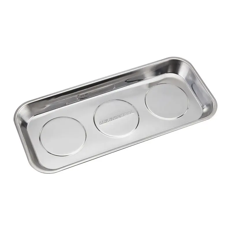 14-1/8 in.  x 6-1/4 in.  Magnetic Stainless Steel Parts Tray