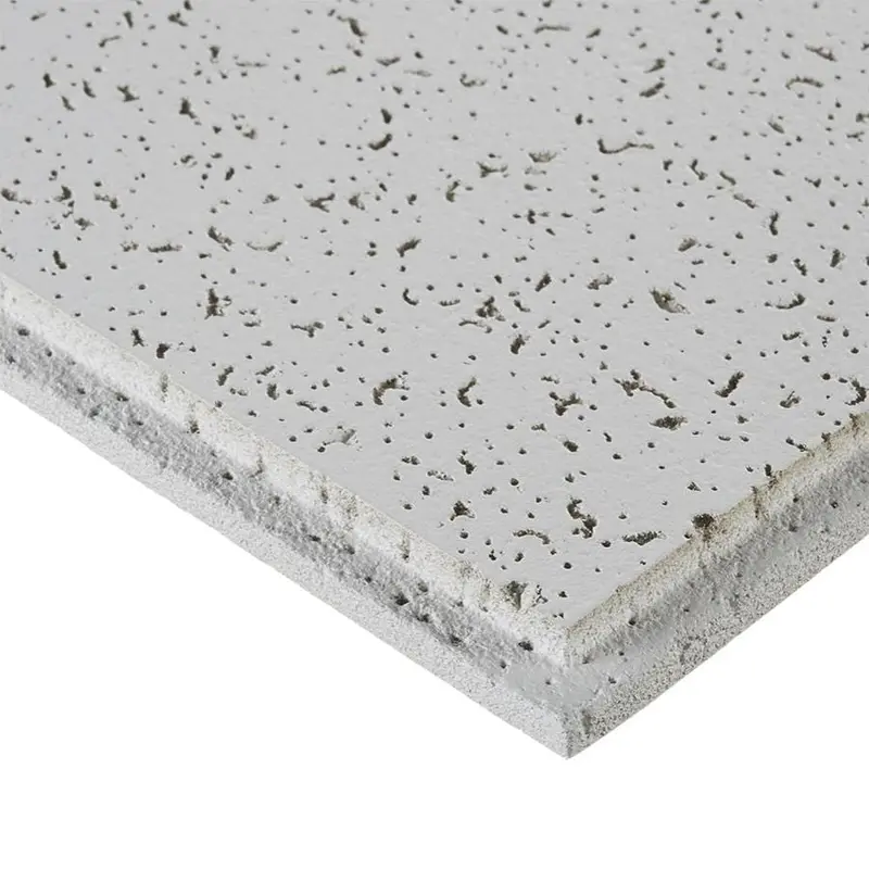 Armstrong Ceilings 24-in x 24-in Random Textured Contractor 16-Pack White Fissured 15/16-in Drop Acoustic Panel Ceiling Tilessq/ft