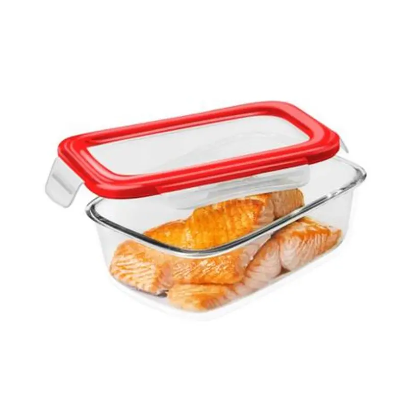 Delcasa 400ml Glass Airtight Container Borosilicate Glass Leakproof Lid | DC1427