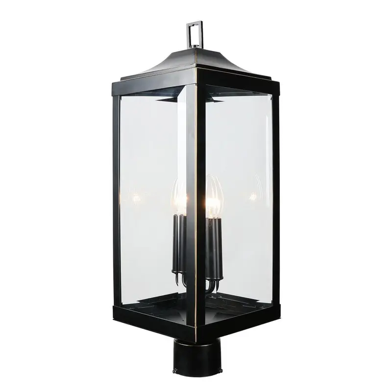 23.4 in. 2-Light Imperial Black Outdoor Post Lantern12.2 / each