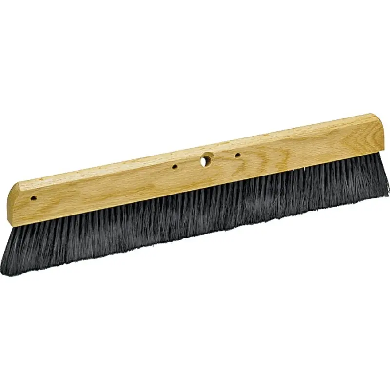 Marshalltown 847 Concrete Broom, 36 in OAL, Polypropylene Bristle, Black Bristle, Hardwood Handle