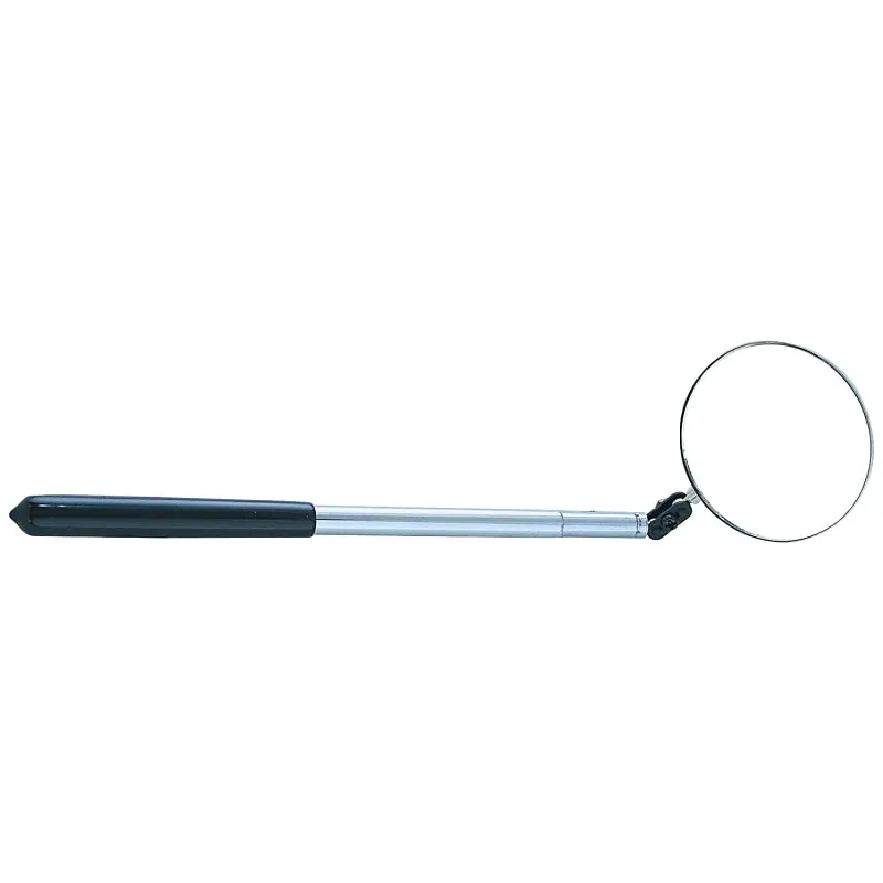 General 70557 Inspection Mirror, Round Mirror, 2-1/4 in Dia Mirror, Glass Mirror, 14-3/4 in OAL