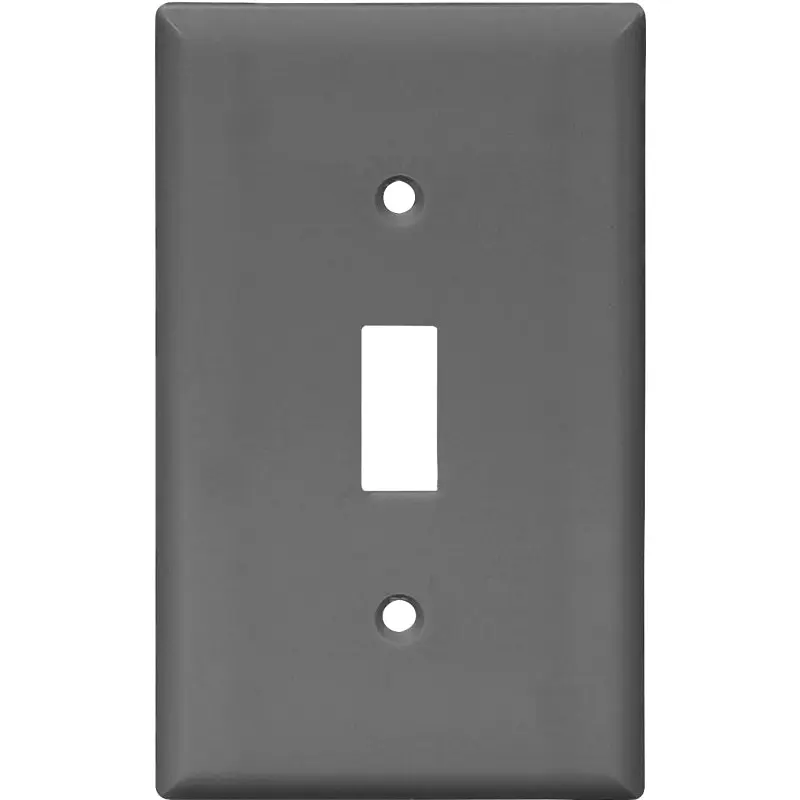 Eaton Wiring Devices 5134BK-SP Wallplate, 4-1/2 in L, 2-3/4 in W, 1 -Gang, Nylon, Black, High-Gloss
