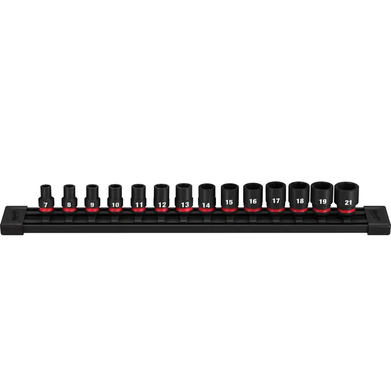 Milwaukee 49-66-7007 14PC SHOCKWAVE Impact Duty 3/8" Drive Metric Standard 6 Point Socket Set
