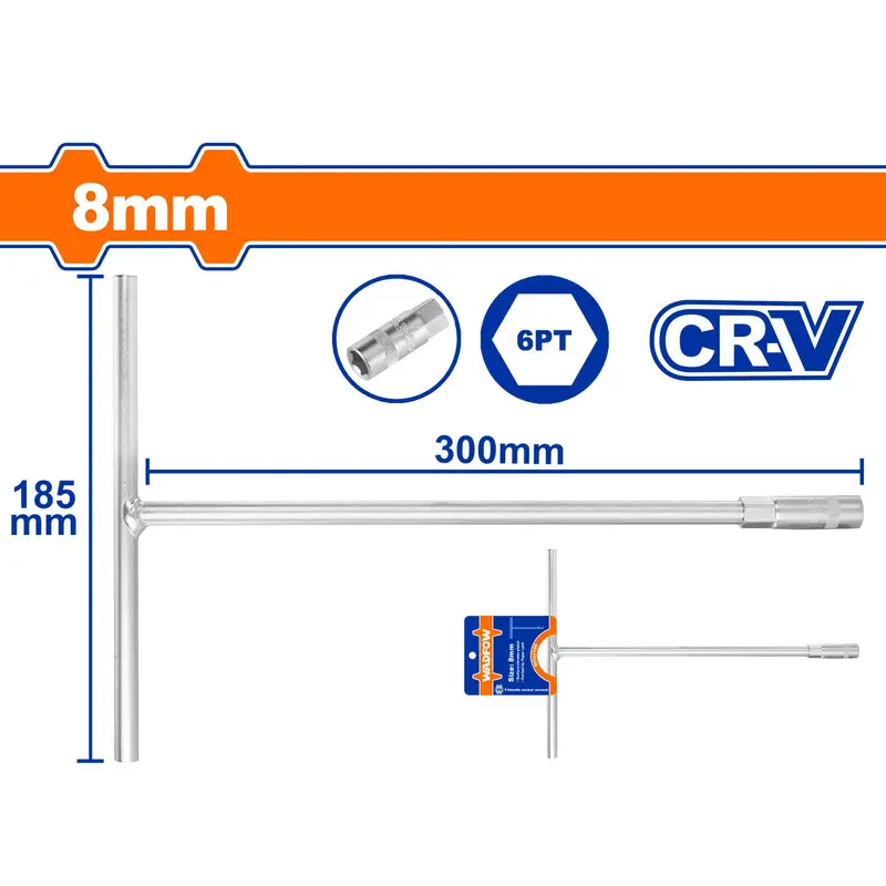WADFOW T-handle Socket Wrench 8 mm