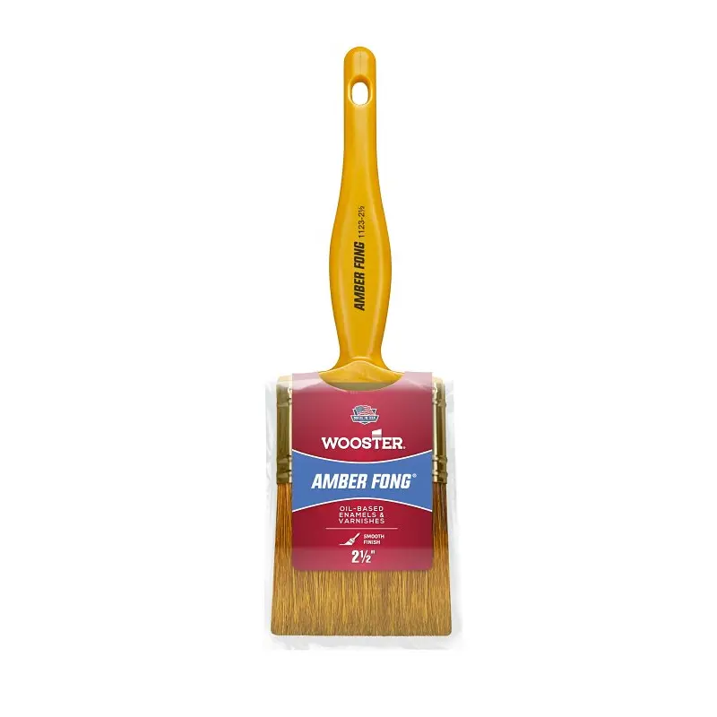 Wooster 1123-2-1/2 Paint Brush, 2-1/2 in W, 2-7/16 in L Bristle, China Bristle, Beaver Tail Handle