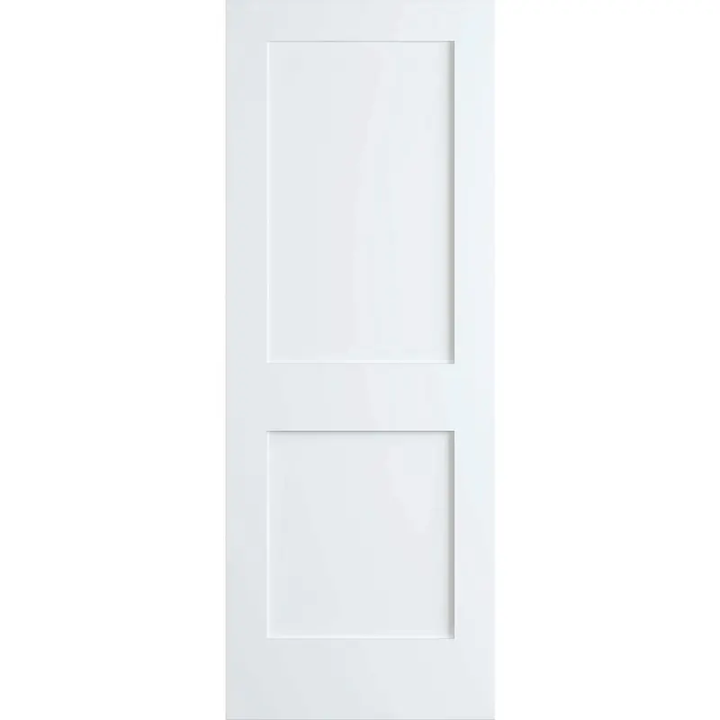 36 in. x 80 in. White 2-Panel Shaker Solid Core Pine Interior Door Slab47 / each