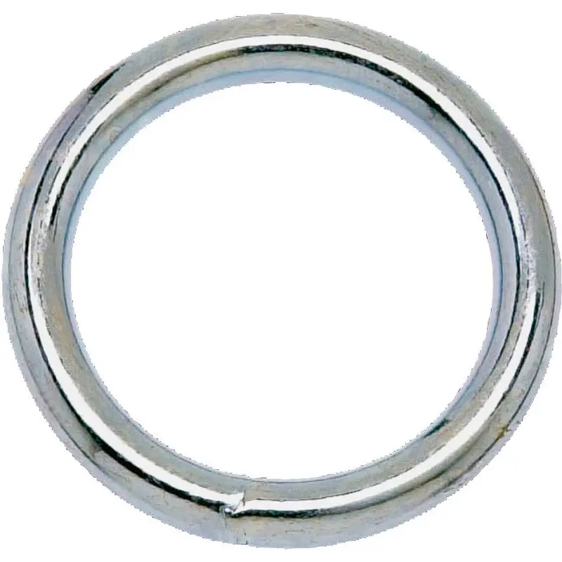 Campbell T7665032 Welded Ring, 200 lb Working Load, 1-1/4 in ID Dia Ring, #7 Chain, Steel, Nickel-Plated