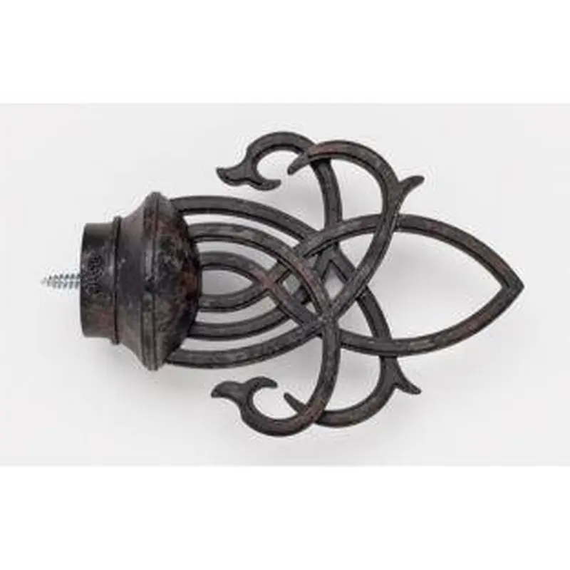 Interlace Finial With Plug - 802 - Iron Oxide