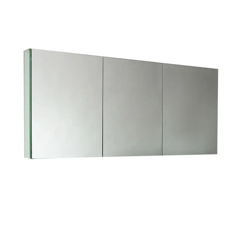 59 in. W x 26 in. H x 5 in. D Frameless Glass Recessed or Surface-Mount 4-Shelf Bathroom Medicine Cabinet101 / each