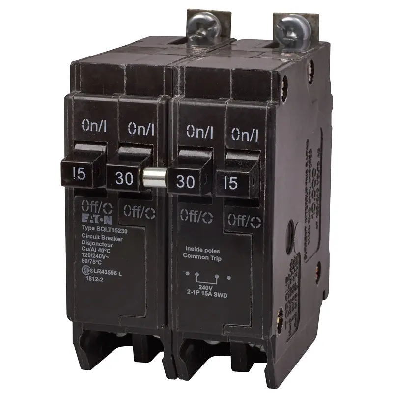 Eaton BQLT15230 Replacement Classic Circuit Breaker, Quad Type BQL, 15 to 30 A, 4-Pole, 120/240 VAC, Independent Trip