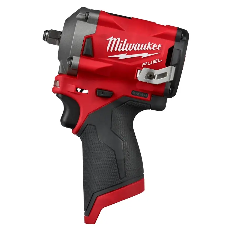 Milwaukee M12 FUEL Series 2554-20 Stubby Impact Wrench, Tool Only, 12 V, 3/8 in Drive, 0 to 3200 ipm