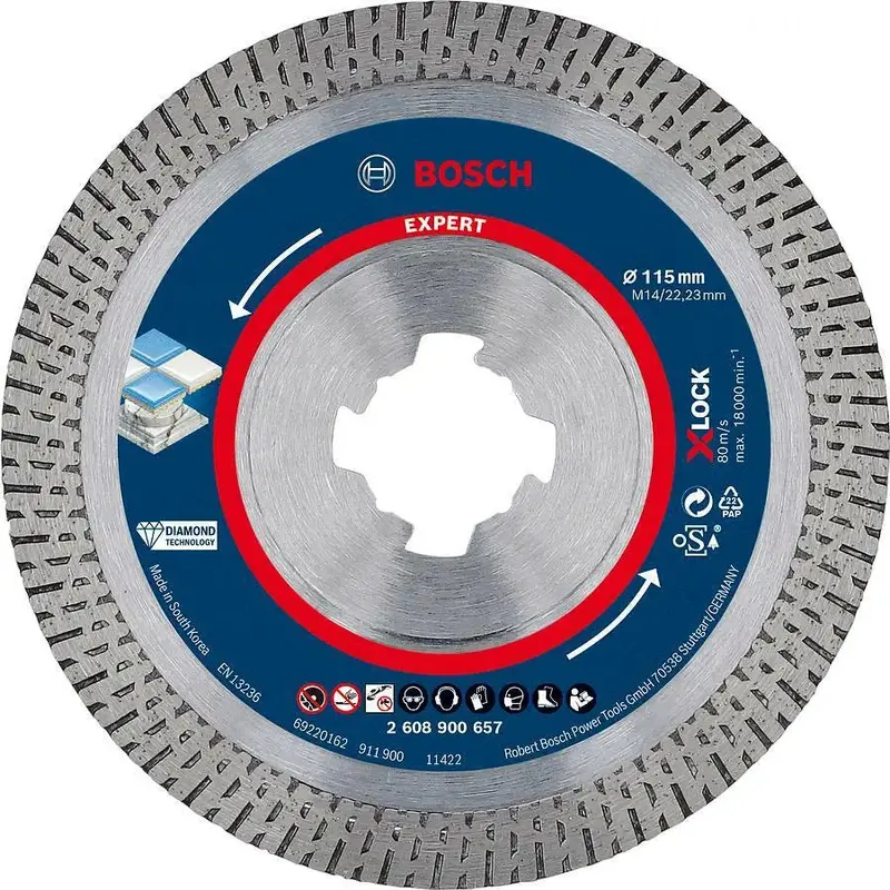 X-LOCK Diamond Cutting Disc -Standard for Hard Ceramic | 115x22,23x1.6x10 mm
