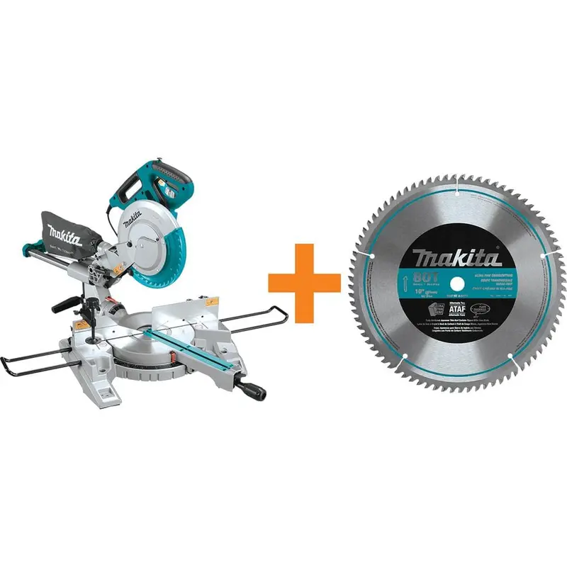 10 in. Dual Slide Compound Miter Saw with 10 in. x 80T Micro-Polished Miter Saw Blade51.7 / each