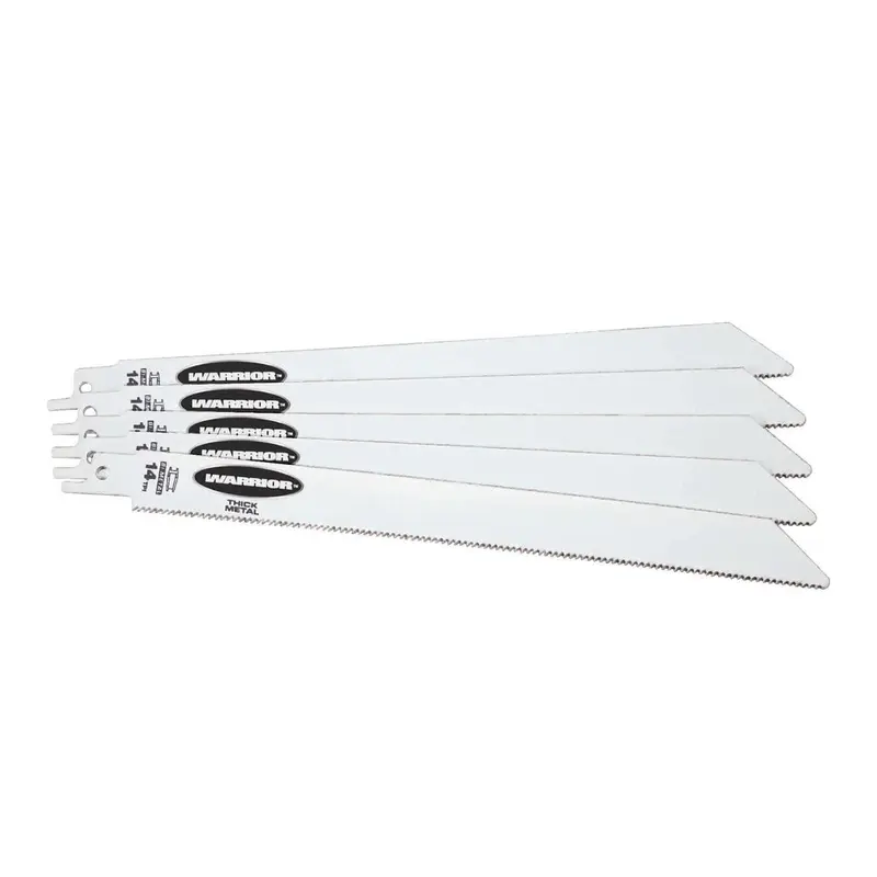 9 in. 14 TPI Metal Cutting Bi-metal Reciprocating Saw Blades, 5 Pk.