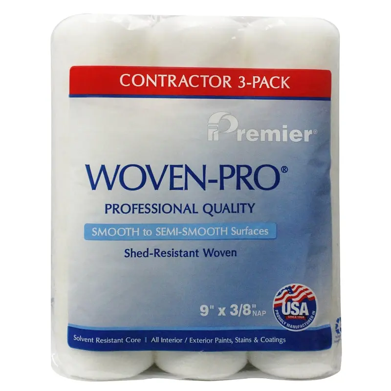 Premier Woven-Pro 3LF38 Roller Cover, 3/8 in Thick Nap, 9 in L