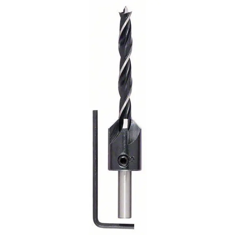 Brad point drill bits with 90 countersink 7 mm