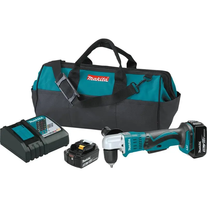 18-Volt LXT Lithium-Ion 3/8 in. Cordless Angle Drill Kit with (2) Batteries 3.0Ah, Charger, Tool BagTool Only / 4