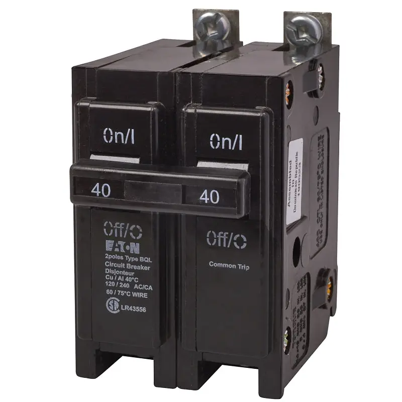 Eaton BQL240 Replacement Classic Circuit Breaker, Type BQL, 40 A, 2-Pole, 120/240 VAC