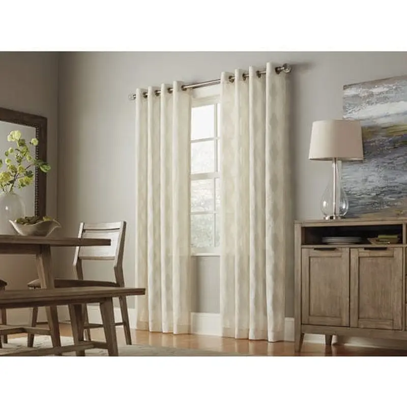 allen   roth Breesport 95-in Linen Polyester Semi-sheer Single Curtain PanelBlush