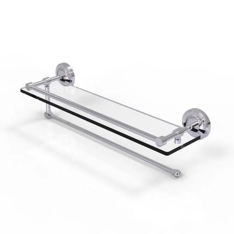Allied Brass Prestige Regal Polished Chrome 1-Tier Brass Wall Mount Bathroom Shelf