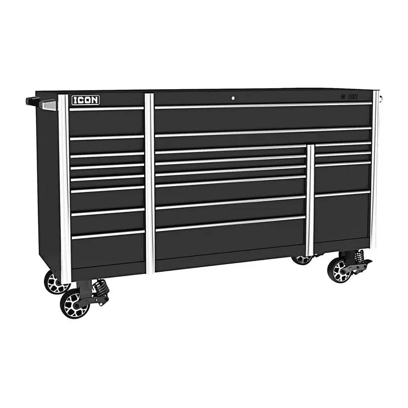 73 in.  x 25 in. Professional Roller Cabinet - Black