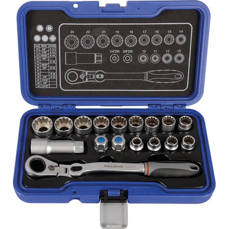 Gear tech go-through socket set 17pcs | 4017