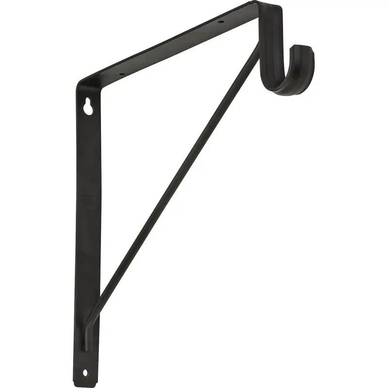 National Hardware S822-092 Shelf and Rod Bracket, 125 lb, Steel, Oil-Rubbed Bronze