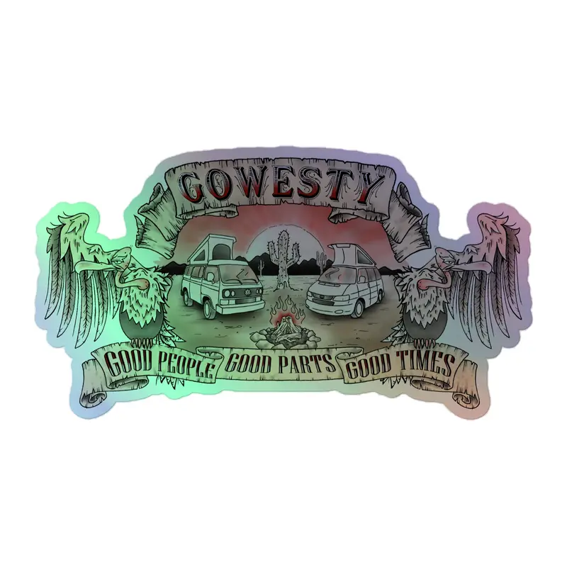 Desert Vulture Holographic Sticker33