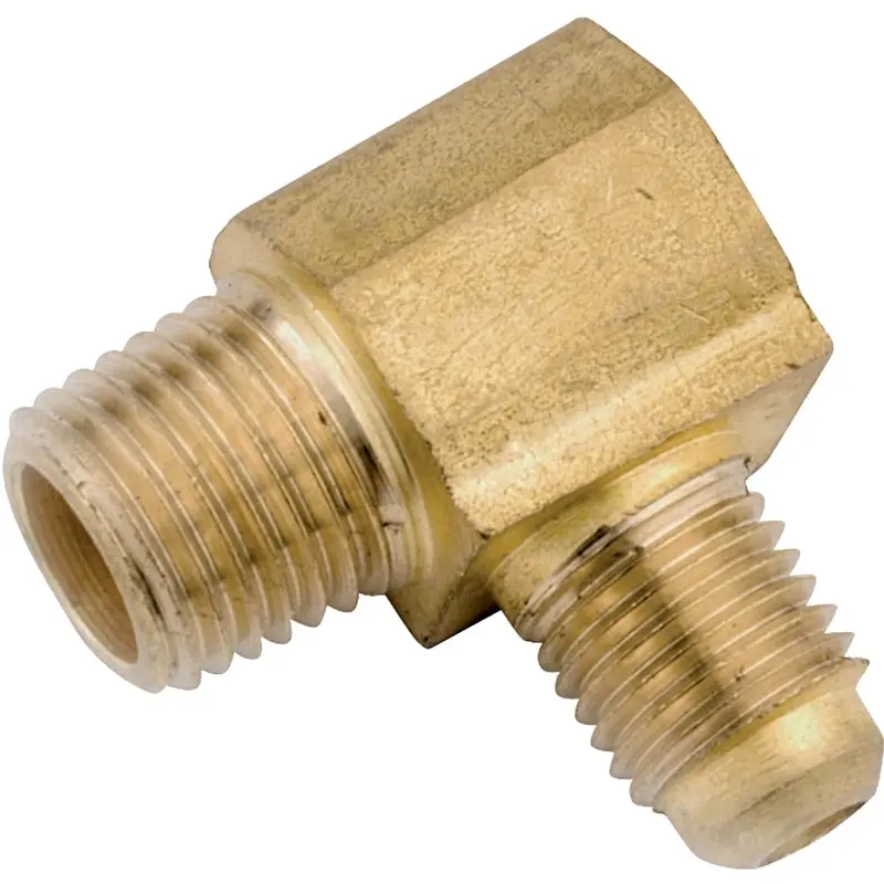 Anderson Metals 754049-0604 Pipe Reducing Elbow, 3/8 x 1/4 in, 90 deg Angle, Brass, 1000 psi Pressure