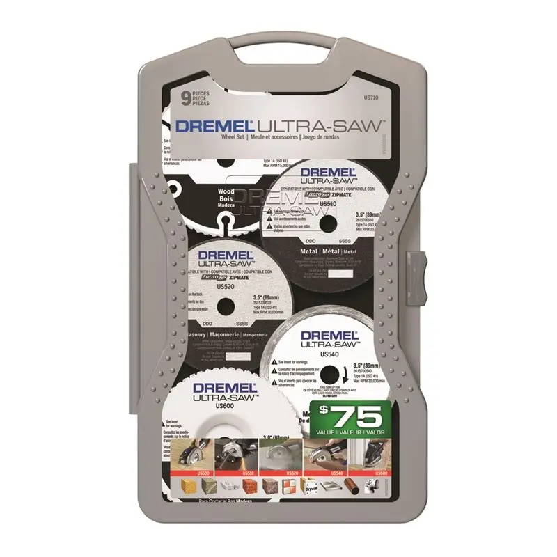 Dremel | US710 Multipurpose 9-Piece Ultra-Saw Wheel Accessory Set