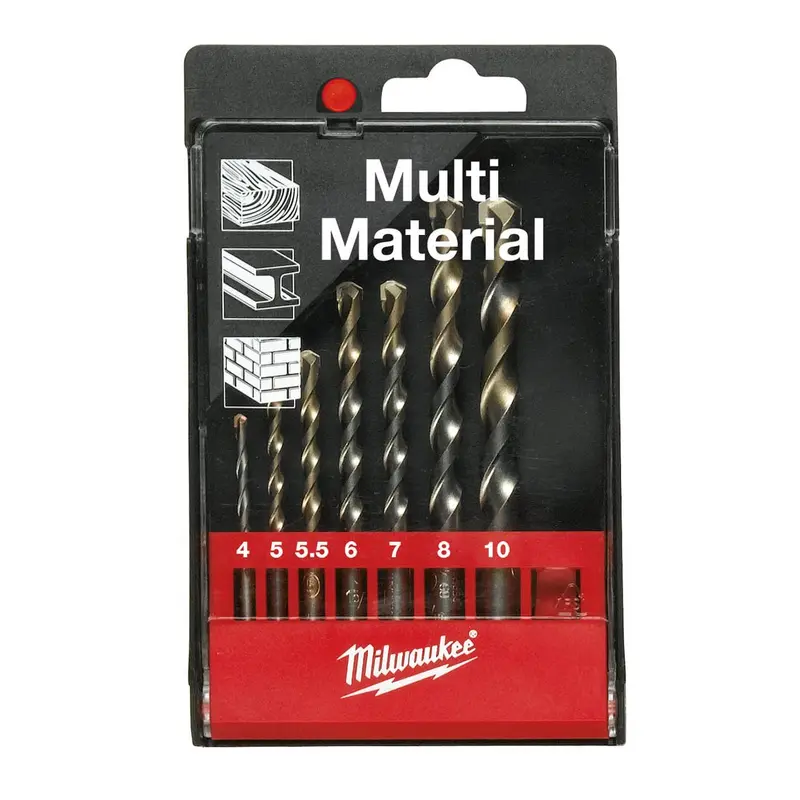 Milwaukee 4932352836 Multi-Material Drill Bit Set, 7 Pieces