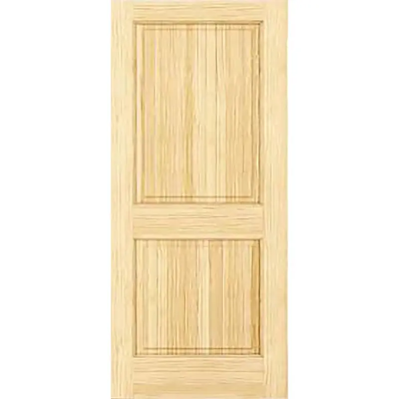 30 in. x 80 in. Unfinished 2-Double Hip Panel Solid Core Wood Interior Door Slab40 / each