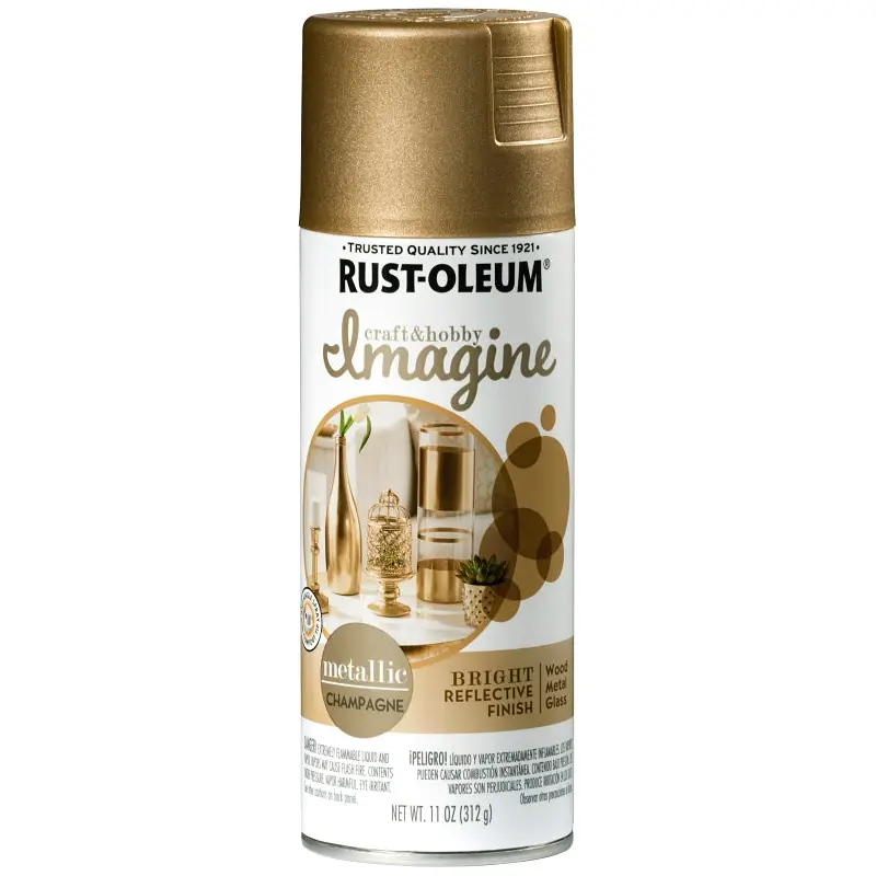 Rust-Oleum Imagine 354080 Craft Spray Paint, Metallic, Champagne, 11 oz, Can
