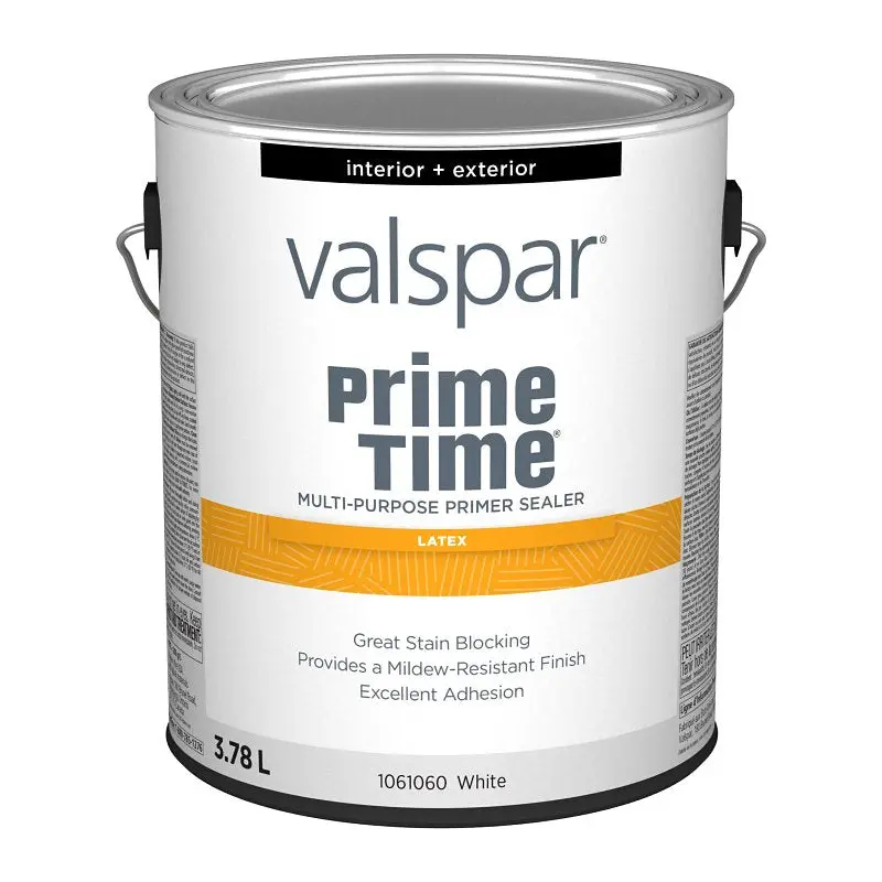 Valspar Prime Time 029.1061060.007 Interior/Exterior Multi-Purpose Primer Sealer, White, 1 gal