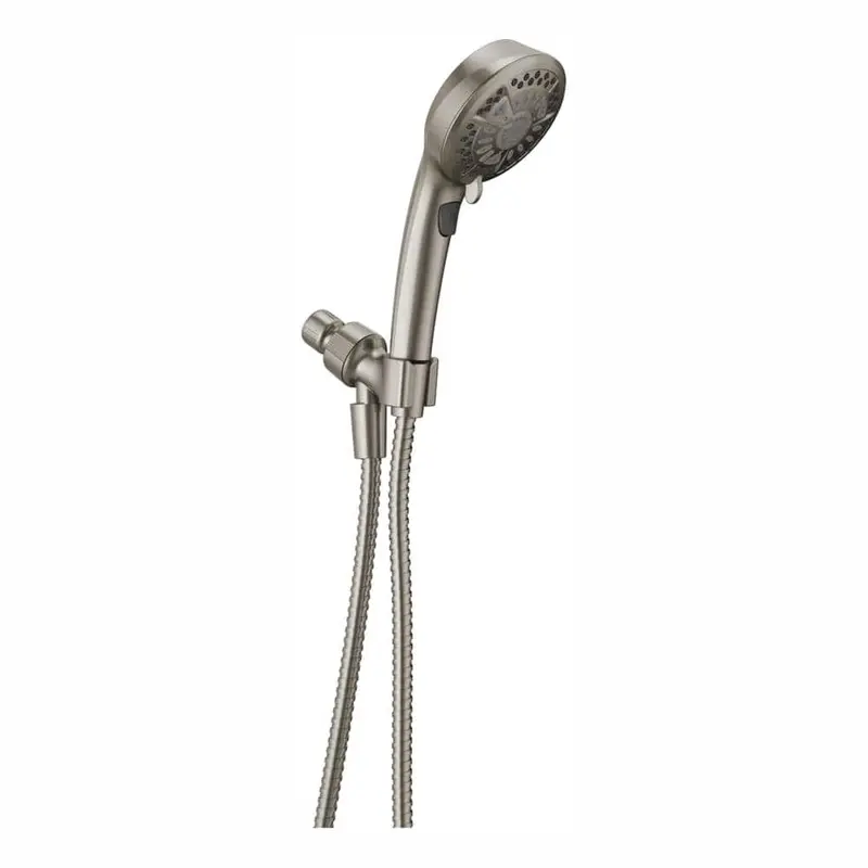 7-Spray 4.2 in. Single Wall Mount Handheld Shower Head in SpotShield Brushed NickelSpotShield Brushed Nickel / 1.5