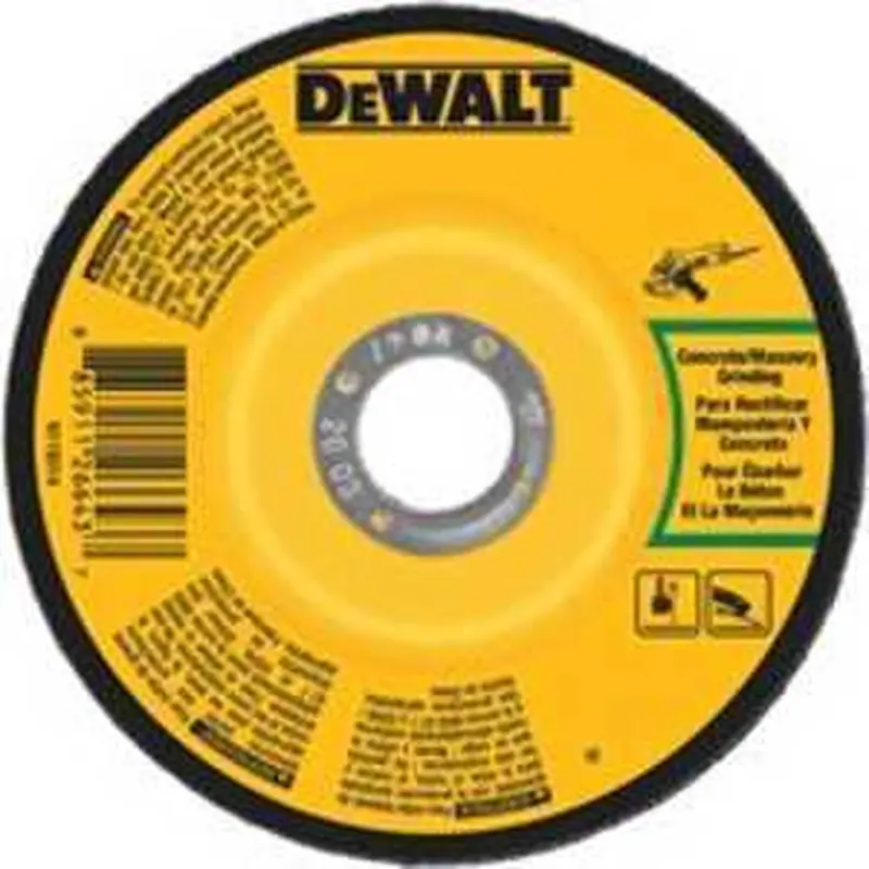 DeWALT DWA4514CH Grinding Wheel, 7 in Dia, 1/4 in Thick, 5/8-11 in Arbor, 24 Grit, Extra Coarse