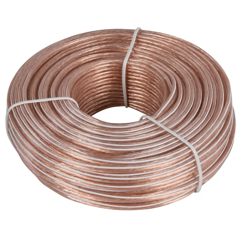 Zenith AS110024C Speaker Wire, 24 AWG Wire, PVC Sheath, Clear Sheath, 100 ft L
